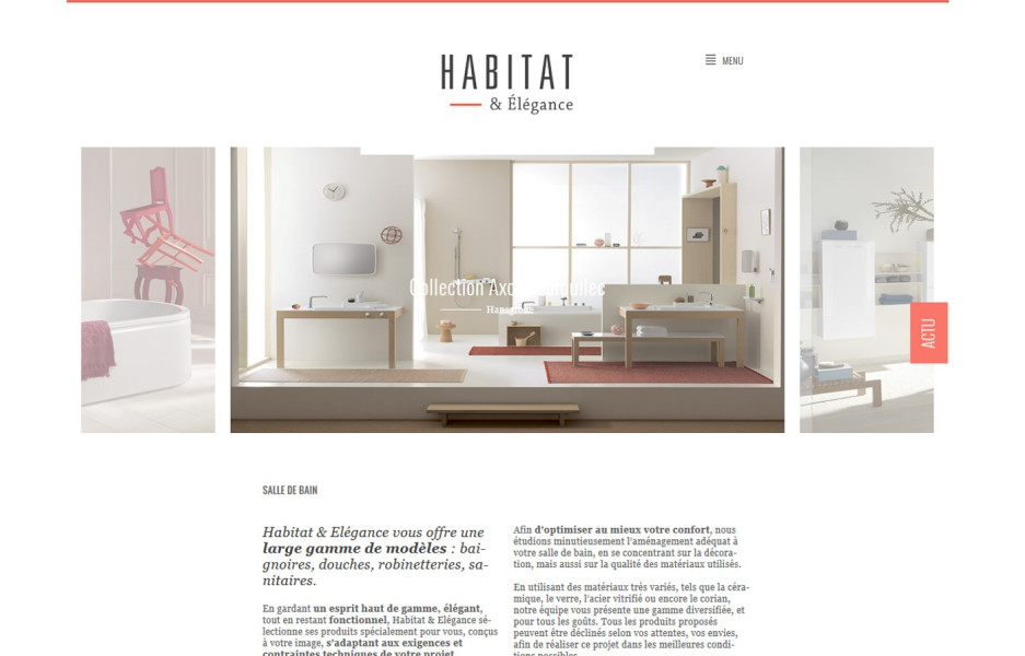 Accueil web Habitat & Elégance